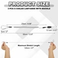 thumbnail image 2 of Uxcell Coiled Lanyards with Buckle Retractable Safety Ring and Quick Release Detachable Buckle for Fishing Equipment Silver Tone 47 Inch, 2 of 7