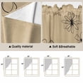 thumbnail image 5 of Black Khaki Swag Valances for Windows, Kitchen Curtains 36 Inch Length 2 Panels Set, Spring Flora Short Curtains for Small Windows Rod Pocket Cafe Curtains Drapes 28"x36", 5 of 8