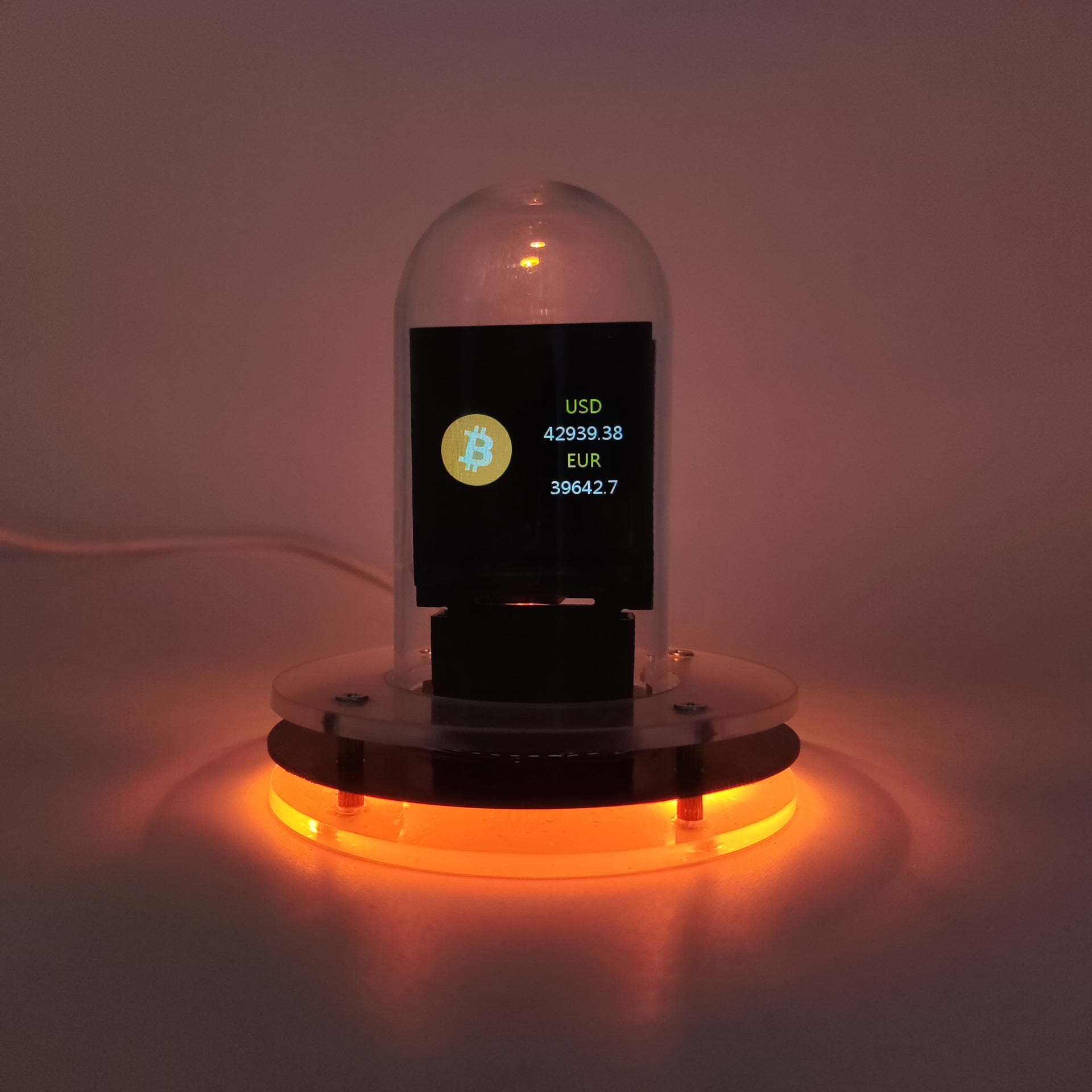 【CyberGlow X Pro】 Smart Glow Tube Clock Weather Station + Bitcoin Tracker Cyberpunk Desktop Art Decoration