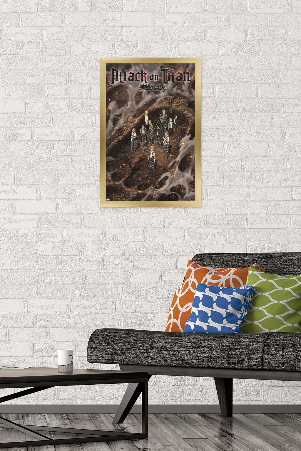 Attack on Titan: The Final Season - Part 3 Teaser Wall Poster, 14.725" x 22.375" Framed