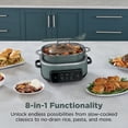 thumbnail image 2 of Ninja 8-in-1 PossibleCooker Plus 7.5 Qt Multi-Cooker, Slow Cooker, Steamer, Dutch Oven, MC2000 Sage Green, 2 of 12