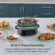 Ninja 8-in-1 PossibleCooker Plus 7.5 Qt Multi-Cooker, Slow Cooker, Steamer, Dutch Oven, MC2000 Sage Green