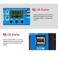 thumbnail image 4 of Panel USB Regulador de Batería LCD 10/20A Carga Solar 12V/24V Adaptador de Herramienta, 4 of 8