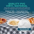 thumbnail image 4 of Tablecloth - Vinyl with Flannel Back, Round, Water Proof, Easy to Clean, Checked Blue Design Round, 4 of 7