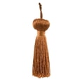 thumbnail image 2 of 3" (7.5cm) Small Bell Tassel | Craft Tassel # BT3,, Dark Rust Orange #K50 (Dark Brown Orange) Set of 2, 2 of 2