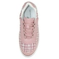 thumbnail image 4 of Top Moda Shoes Women Fashion Platform Sneakers Tweed Lace Up Stitching VIOLETA-1 Light Pink 7.5, 4 of 4