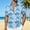 Light Blue, variant on Ynynloco Men's Hawaiian Shirt Short Sleeve Loose Summer Beach Holiday Tropical Button Down Shirt