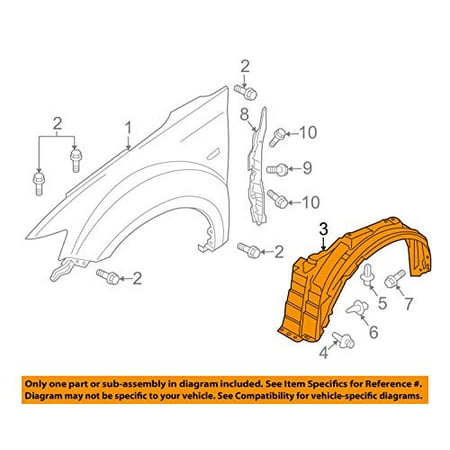 Mitsubishi Fiberglass Fender - MITSUBISHI 5370A953 GENUINE OEM FACTORY ORIGINAL FENDER LINER