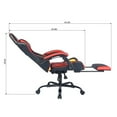 thumbnail image 6 of Gaming Chair Office Chair High Back Computer Chair PU Leather Desk Chair with Footrest, Modern Executive Ergonomic Adjustable Swivel Task Chair with Headrest and Lumbar Support (Yellow), 6 of 8
