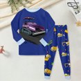 thumbnail image 2 of TOWED22 Toddler Boys Pajamas Set 2Pcs Long Sleeve Cotton Print Top and Pants Soft Sleepwear Pjs Jammies Fall Winter 6-12 Months 12-24 Months 2t 3t 4t 5t 6t 7t 8t 9t Children,Blue,8-9 Y, 2 of 5