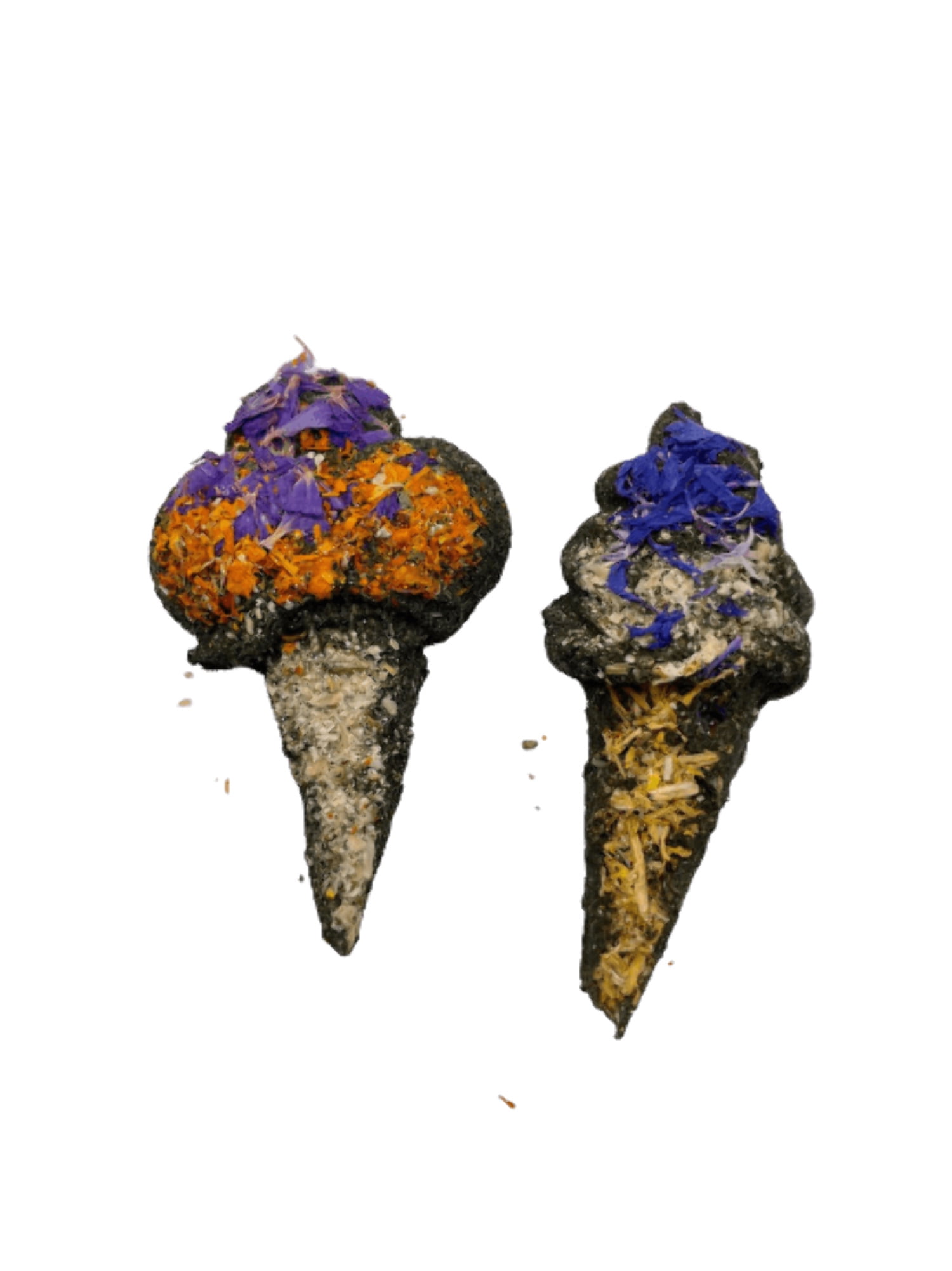 4 Pack Floral Ice Cream Cone Treats for Rabbits, Hamsters, Guinea Pigs