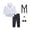 Black, variant on Toddler Boys Formal Suit Long Sleeve Suspender Pants Solid Shirt, Bowtie, Little Gentleman Wedding Outfits Clothes (Black, 3-4 Years)