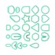 thumbnail image 1 of 24 cortadores para aretes de arcilla polimérica. Kit para hacer aretes de arcilla polimérica. D-Verde 24 piezas, 1 of 5