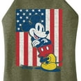 thumbnail image 3 of Disney - Americana - Mickey Vertical American Flag - Juniors High Neck Tank Top, 3 of 5