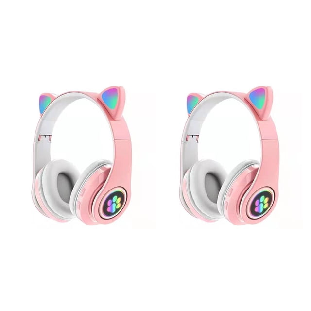 Auriculares inalámbricos Seitruly con orejas de gato y luz de Flash micrófono Type1 NO1