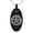 Black, variant on Stainless Steel Aztec Transformation Rune Engraved Small Oval Charm Pendant Necklace