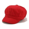 thumbnail image 2 of TIREOW Women's Soft Vintage Hats Women Winter Solid with Brim Hat Beret Cap Painter Newsboy Berets Fashion Outdoor Ladies Beret Caps, 2 of 2