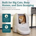 thumbnail image 3 of Petcove PurrTek Max Self Cleaning Cat Litter Box – XL 65L Automatic Litter Box for Multiple Cats | Ultra Quiet 30–35dB, Smart App Control, 5 Safety Sensors, Odor-Lock Bin, Ramp & 15 Bags Included, 3 of 11