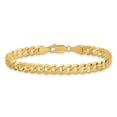 thumbnail image 3 of Primal Gold 10 Karat Yellow Gold 5.75mm Flat Beveled Curb Chain Bracelet, 3 of 3