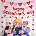 thumbnail image 4 of Banner Deneo Happy Galentine's Day, color rojo brillante con guirnalda, 4 of 7
