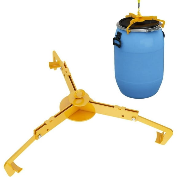 Reykilor Open & Closed Head Drum Lifter, Vertical Drum Clamp for 30-55 Gallon Barrel Steel Plastic Drums, 1000 lbs Capacity, Pake Handling Tools
