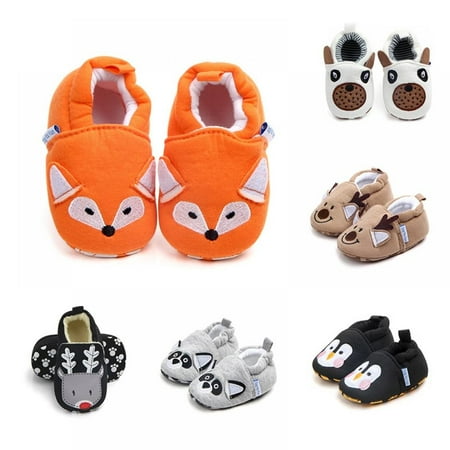 

SYNPOS Cute Cartoon Infant Unisex Baby Warm Cotton Anti-Slip Soft Sole First Walkers Shoes 0-18 Months