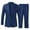Navy, variant on NordicNest Men 2 Piece Outfit Pieces Suit Elegant Solid One Button Slim Fit Single Party Suit Shirt Pants Tie Set Tracksuit