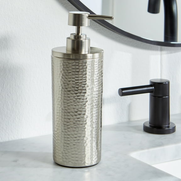 Better Homes & Gardens Hammered Metal Lotion Pump, Stainless