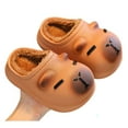thumbnail image 2 of KANG Capybara Themed Winter Girls Slippers Cozy Fleece Lined Indoor Outdoor Shoes For Kids, 2 of 3