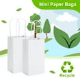 thumbnail image 2 of BagDream 100 Pack Mini White Gift Bags with Handles 3.5x2.4x6.7 Recyclable Kraft Paper Bags for Party Favor, Small Business, 2 of 8