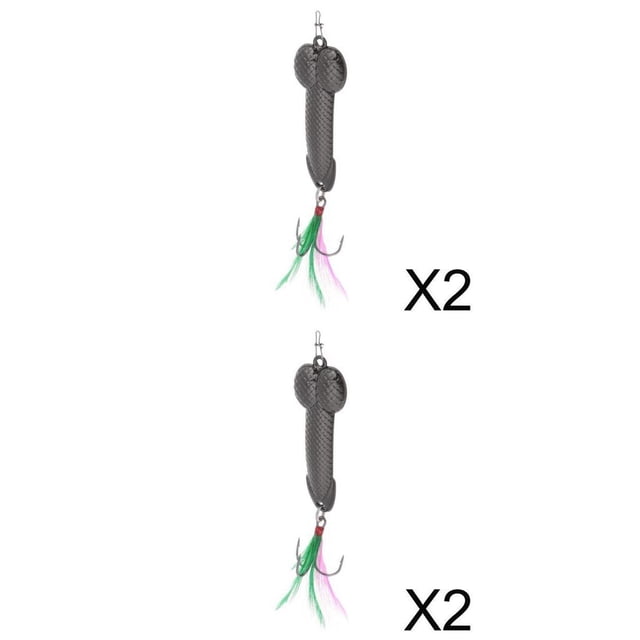 4x Señuelos de Pesca Metal VIB Lentejuelas Cebo Anzuelos