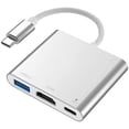 thumbnail image 1 of Adaptador USB C Hub Multipuerto Plata con HDMI 4K y Puerto de Carga USB-C, 1 of 7