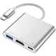 thumbnail image 1 of Adaptador USB C Hub Multipuerto Plata con HDMI 4K y Puerto de Carga USB-C, 1 of 7