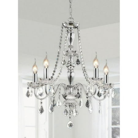Jojospring 5 Light Led Crystal Chandelier Com Jojospring 5 Light Led Crystal Chandelier