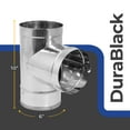 thumbnail image 3 of DuraVent DuraBlack Stainless Steel Single Wall Wood Burning Stove, Silver, 3 of 10
