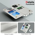 thumbnail image 7 of for iPhone 15 Pro Wallet Case with Credit Card Holder,RFID Blocking,PU Premium Bling Diamond Leather Double Magnetic Clasp Kickstand Heavy Duty Protective Cover for iPhone 15 Pro, White, 7 of 7