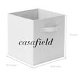 thumbnail image 7 of Casafield Set of 6 Fabric Storage Cube Bins, White - 11" Collapsible Foldable Cloth Baskets for Shelves and Cubby Organizers, 7 of 7