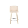 thumbnail image 3 of LumiSource Brown Toriano 24" Fixed Height Counter Stool - Set of 2, 3 of 7