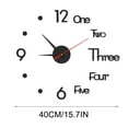 thumbnail image 3 of Matoen Large Wall Clock for Living Room Decor, Frameless DIY Modern 3D Wall Clock with Numbers Stickers for Home Bedroom Office Wall Decorations Ideas(Black), 3 of 8