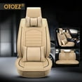 thumbnail image 2 of OTOEZ Leather Car Seat Covers Full Set Front and Rear Bench Backrest Seat Cover Set Universal Fit for Sedan SUV Truck, 2 of 6