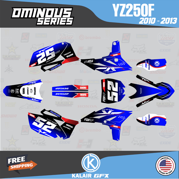 Kalair GFX Graphics Kit for Yamaha YZ250F (2010-2013) Ominous Series