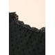 thumbnail image 4 of ABPHQTO Blusa negra elegante con cuello en V y encaje de lunares suizos para mujer, 4 of 5