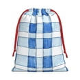 thumbnail image 3 of Super Soft Fabric Gift Bag Contraction Free Bag Mouth Pull Rope Design Red Ribbon Mouth For The Festival Cornflowerblue Checked Hand-Drawn Sketch_2 Small, 3 of 8