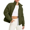 thumbnail image 2 of Wovix Quilted Lightweight Jackets For Women Full-zip Stand Collar Loose Warm Winter Outwears with Pockets Solid Color Basic Lightweight Daily Fall Winter, 2 of 8