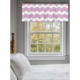 thumbnail image 5 of Pink and White Stripes Valances for Windows, Rod Pocket Kitchen Valance Curtains - Soft & Washable Small Window Treatment for Living Room, Bathroom, Sea Wave 54x18inch, 1 Panel, 5 of 9