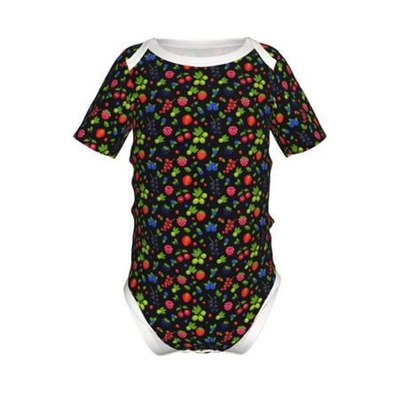 

Yiaed Berries Print Infant Climbing Short Sleeve Onesie One-Piece Baby Bodysuit Clothes 0-12 Months -9M