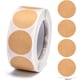 thumbnail image 3 of 500 pegatinas circulares de papel kraft con puntos de 25 mm, redondas, en blanco, para precio de venta de garaje, etiquetas de codificación, sellos de sobre marrón natural., 3 of 4