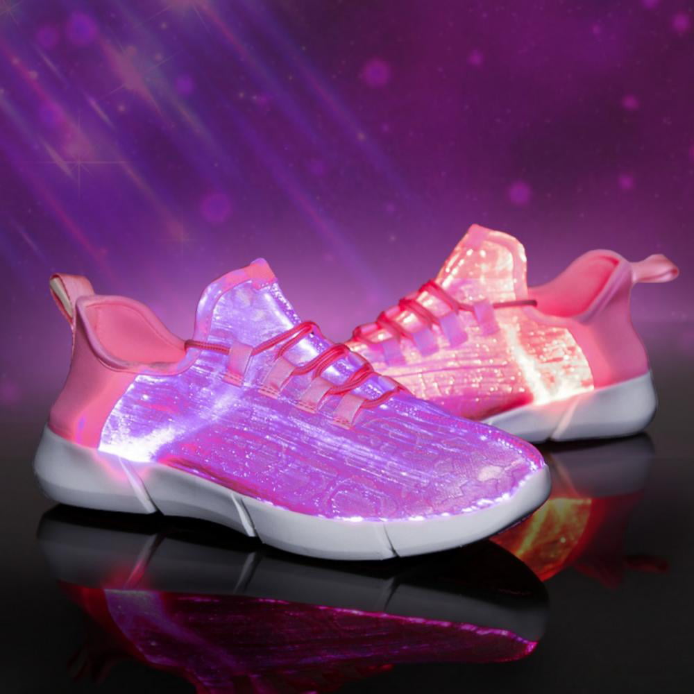 Morefun Fiber Optic LED Shoes Light Up Sneakers for Women Men with USB  Charging Flashing Festivals Party Dance Luminous Kids Shoes 