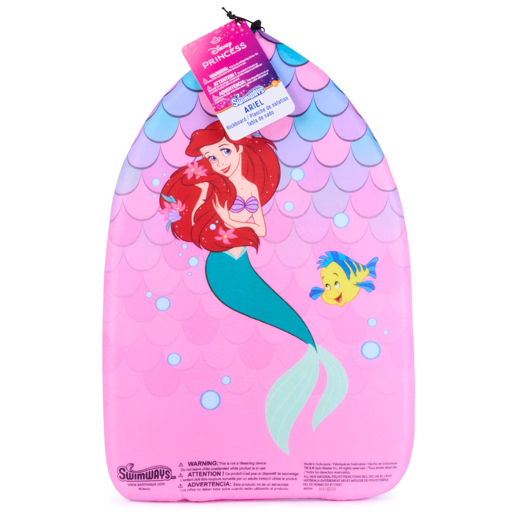SwimWays Disney The Little Mermaid Princess Ariel Kickboard, for Kids Ages 5 & up