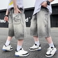 thumbnail image 4 of Lullu Boys Distressed Denim Shorts Streetwear Jean Shorts Summer Jorts, Sizes 4-14, 4 of 6